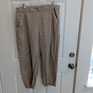 Eileen Fisher Linen Blend Cropped Pants